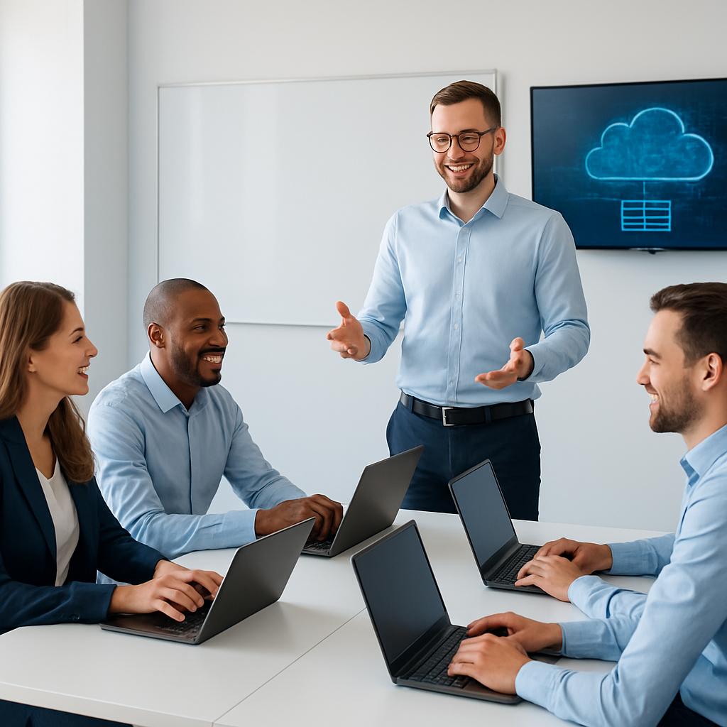 Sesión de capacitación en informática